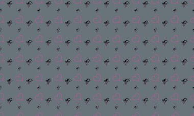 Farklı aksesuarlara sahip renkli arkaplan