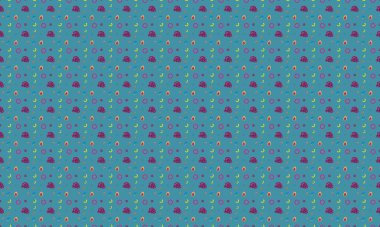 Farklı aksesuarlara sahip renkli arkaplan