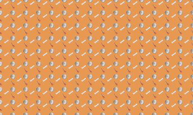 Farklı aksesuarlara sahip renkli arkaplan