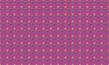 Farklı aksesuarlara sahip renkli arkaplan