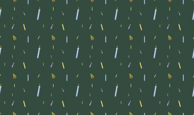 Farklı aksesuarlara sahip renkli arkaplan