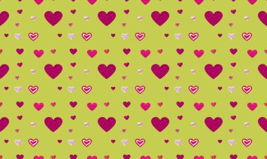 Farklı aksesuarlara sahip renkli arkaplan