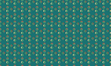 Farklı aksesuarlara sahip renkli arkaplan