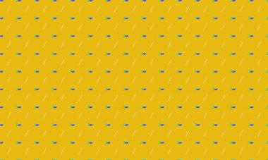 Farklı aksesuarlara sahip renkli arkaplan