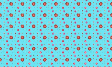 Farklı aksesuarlara sahip renkli arkaplan