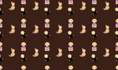 Farklı aksesuarlara sahip renkli arkaplan