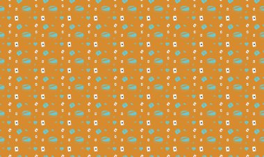 Farklı aksesuarlara sahip renkli arkaplan