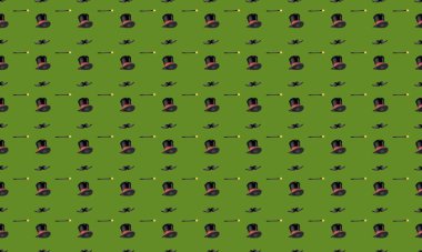 Farklı aksesuarlara sahip renkli arkaplan