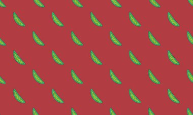 Farklı aksesuarlara sahip renkli arkaplan