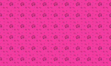 Farklı aksesuarlara sahip renkli arkaplan