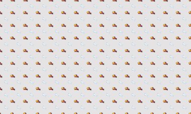 Farklı aksesuarlara sahip renkli arkaplan