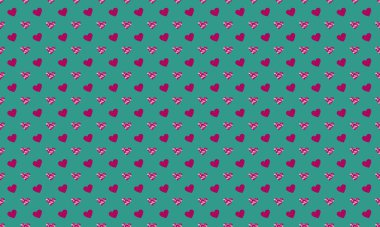 Farklı aksesuarlara sahip renkli arkaplan