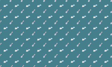 Farklı aksesuarlara sahip renkli arkaplan