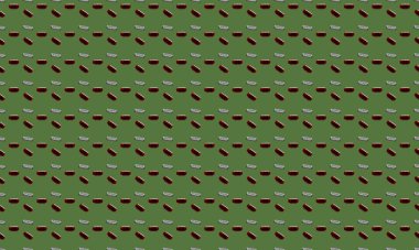 Farklı aksesuarlara sahip renkli arkaplan