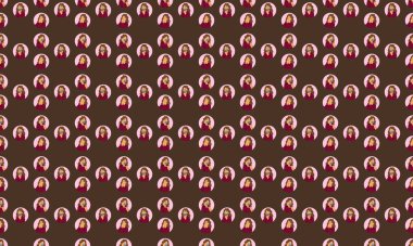 Farklı aksesuarlara sahip renkli arkaplan