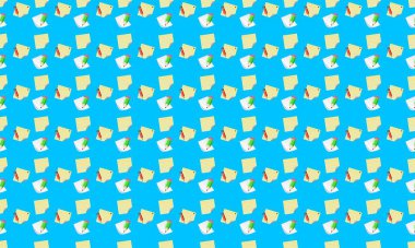 Farklı aksesuarlara sahip renkli arkaplan