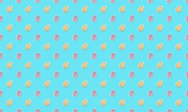 Farklı aksesuarlara sahip renkli arkaplan