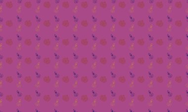 Farklı aksesuarlara sahip renkli arkaplan