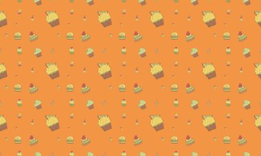 Farklı aksesuarlara sahip renkli arkaplan