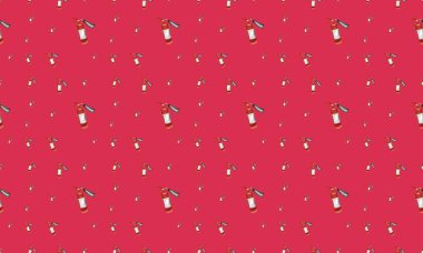 Farklı aksesuarlara sahip renkli arkaplan