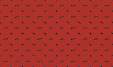 Farklı aksesuarlara sahip renkli arkaplan