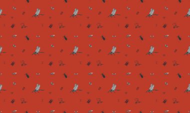 Farklı aksesuarlara sahip renkli arkaplan