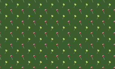 Farklı aksesuarlara sahip renkli arkaplan