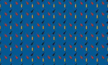 Farklı aksesuarlara sahip renkli arkaplan