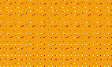 Farklı aksesuarlara sahip renkli arkaplan