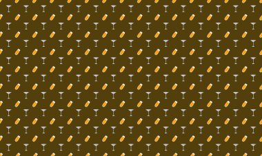 Farklı aksesuarlara sahip renkli arkaplan