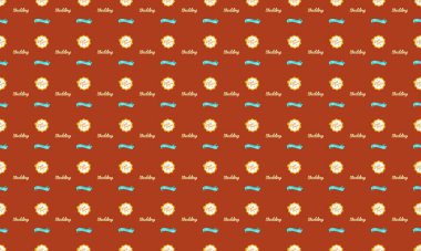 Farklı aksesuarlara sahip renkli arkaplan