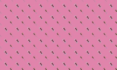 Farklı aksesuarlara sahip renkli arkaplan