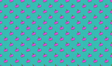 Farklı aksesuarlara sahip renkli arkaplan