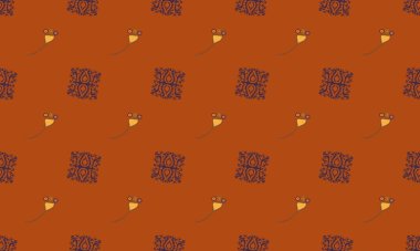 Farklı aksesuarlara sahip renkli arkaplan