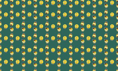 Farklı aksesuarlara sahip renkli arkaplan