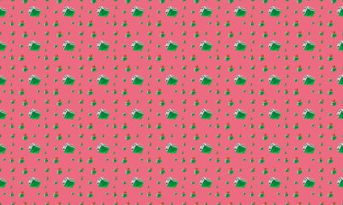 Farklı aksesuarlara sahip renkli arkaplan