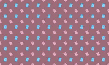 Farklı aksesuarlara sahip renkli arkaplan