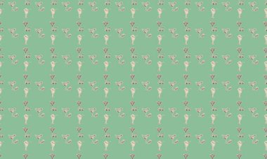 Farklı aksesuarlara sahip renkli arkaplan