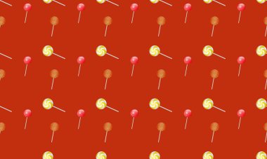 Farklı aksesuarlara sahip renkli arkaplan