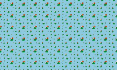 Farklı aksesuarlara sahip renkli arkaplan