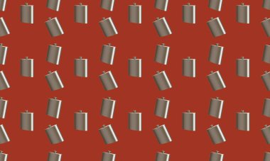 Farklı aksesuarlara sahip renkli arkaplan