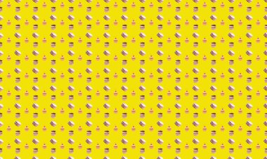 Farklı aksesuarlara sahip renkli arkaplan