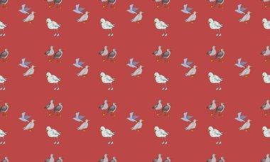 Farklı aksesuarlara sahip renkli arkaplan