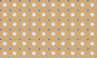 Farklı aksesuarlara sahip renkli arkaplan