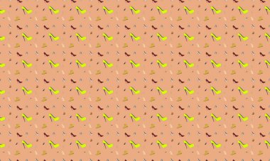 Farklı aksesuarlara sahip renkli arkaplan