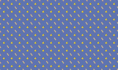 Farklı aksesuarlara sahip renkli arkaplan