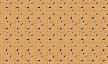 Farklı aksesuarlara sahip renkli arkaplan