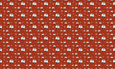 Farklı aksesuarlara sahip renkli arkaplan