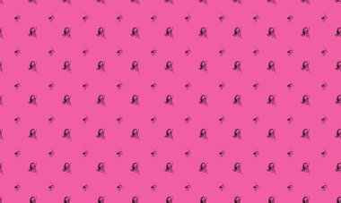 Farklı aksesuarlara sahip renkli arkaplan