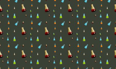 Farklı aksesuarlara sahip renkli arkaplan